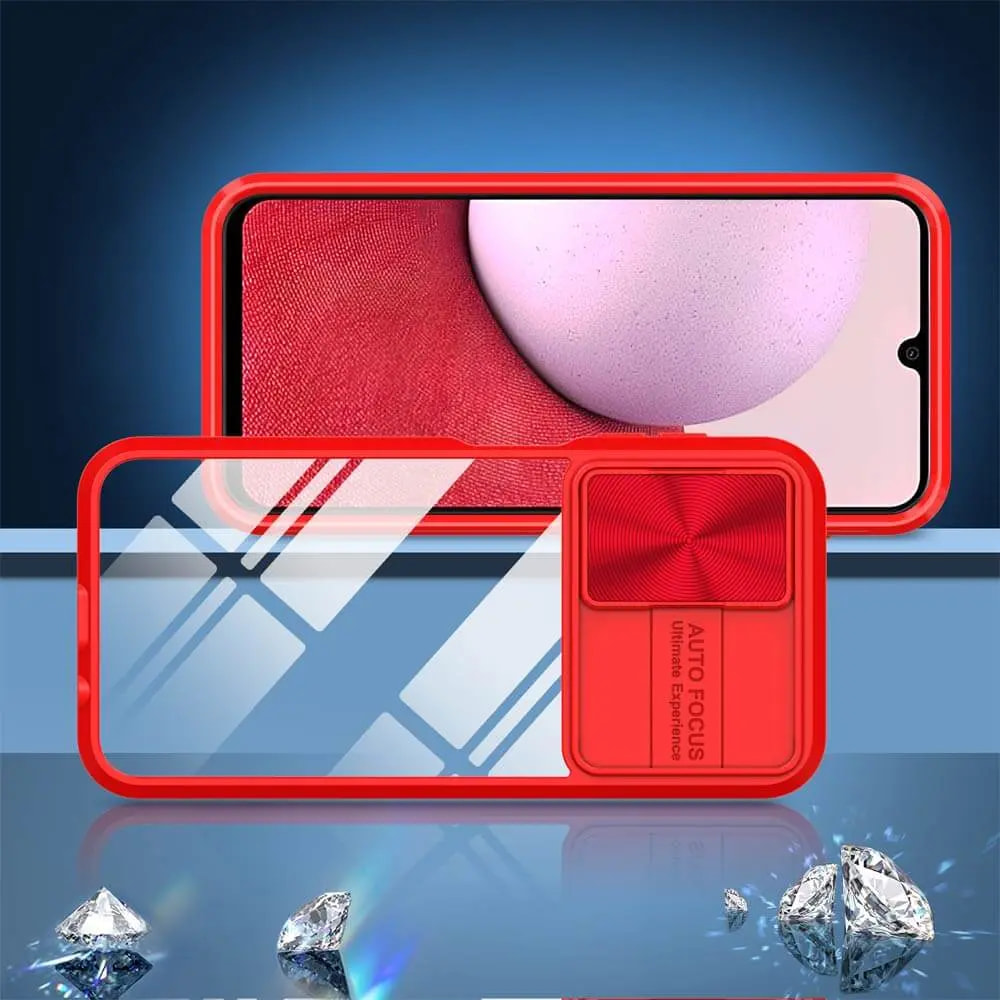 Coque Samsung Galaxy A14 avec cache caméra - PROTECT IE027 Rouge  - Vue 2