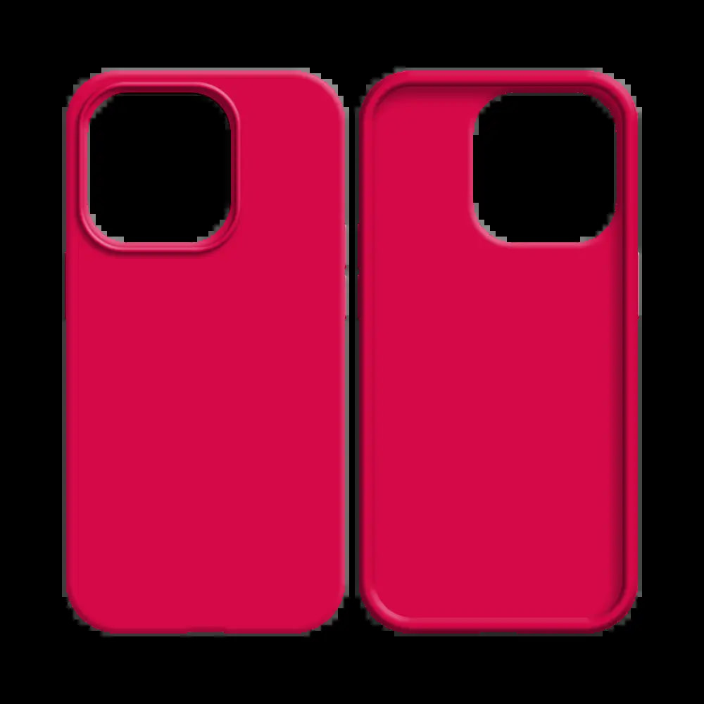Coque silicone iPhone 16 Pro - Rose Vif - Vue 2