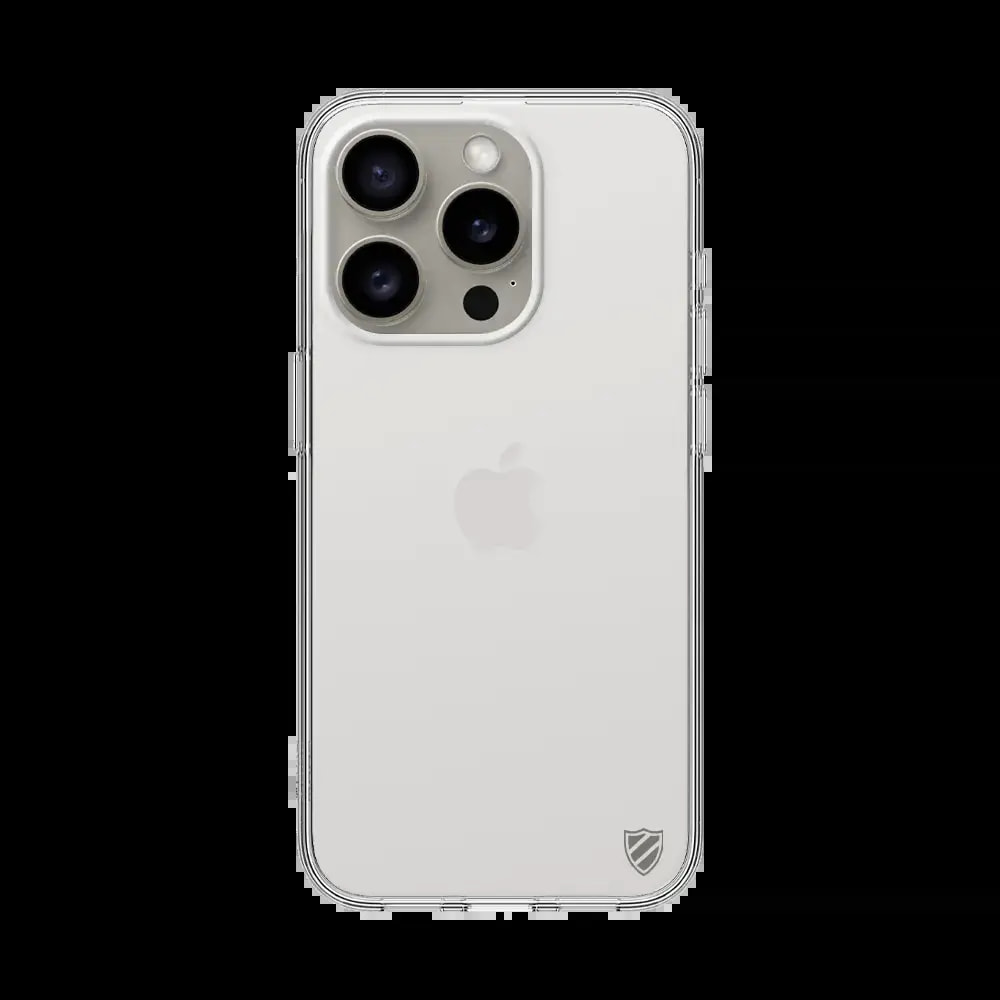 Coque silicone iPhone 15 Pro PROTECT - Transparent - Vue 2