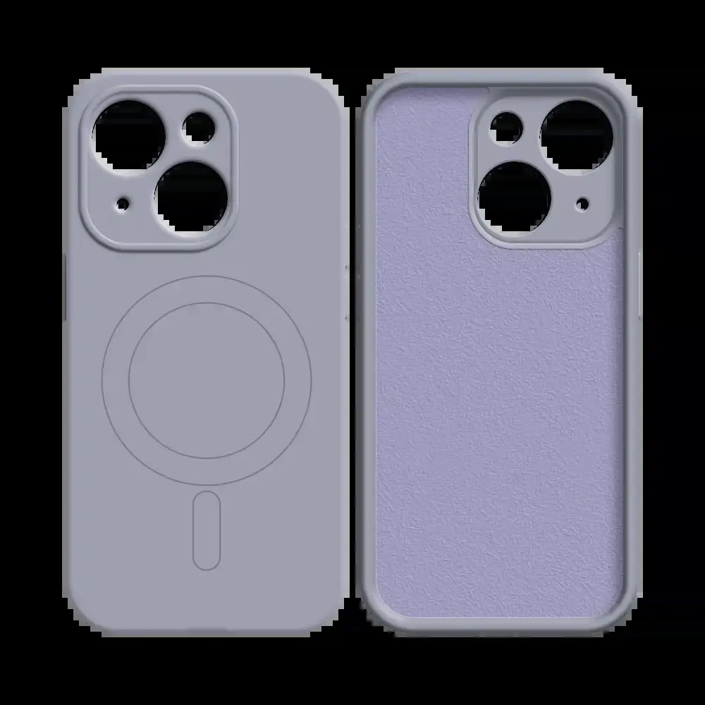 Coque MagSafe iPhone 14 antichoc et intérieur flanelle - PROTECT IZ001 Violet - Vue 2