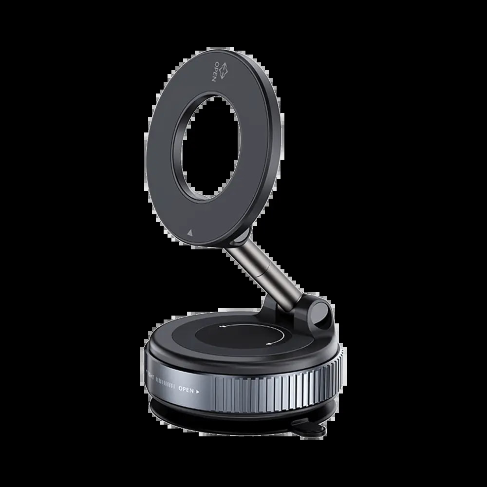 Support magnétique pour smartphone avec fixation ventouse - Noir
