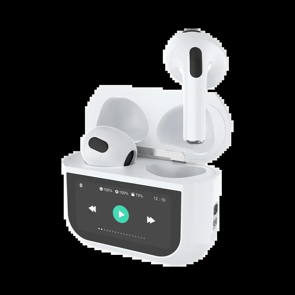 Écouteurs Bluetooth avec Écran Tactile (BT 5.3) Blanc
