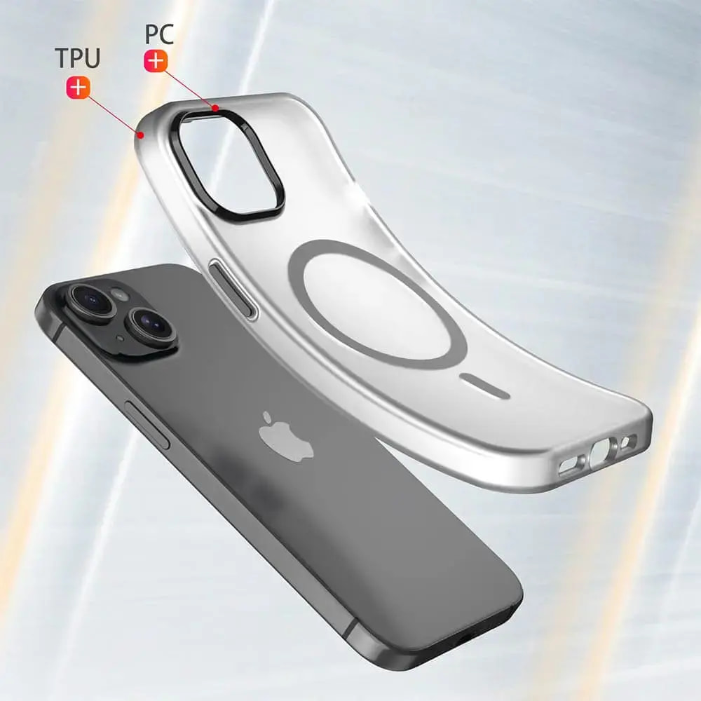 Coque MagSafe bi-matière iPhone 15 Plus - PROTECT MF-006 Noir - Vue 2