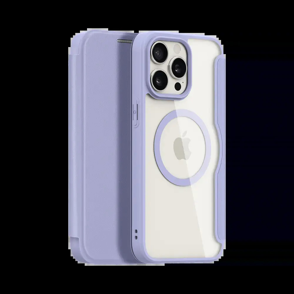 Housse folio MagSafe iPhone 15 Pro – Dux Ducis Skin X Pro Violet - Vue 2