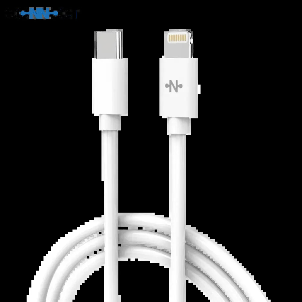 Câble USB-C vers Lightning 20W 2m - CONNECT Blanc