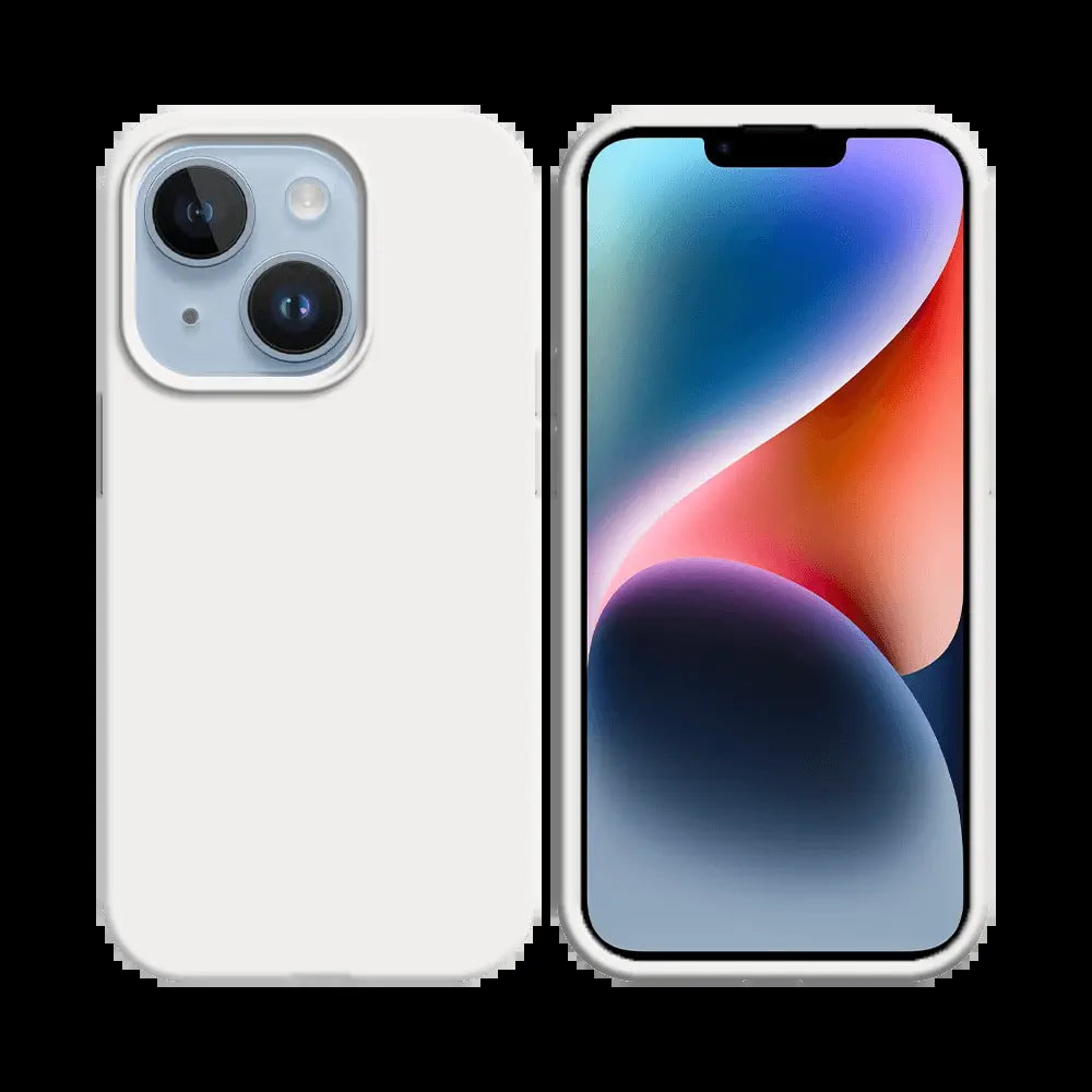 Coque silicone iPhone 14 - Blanc