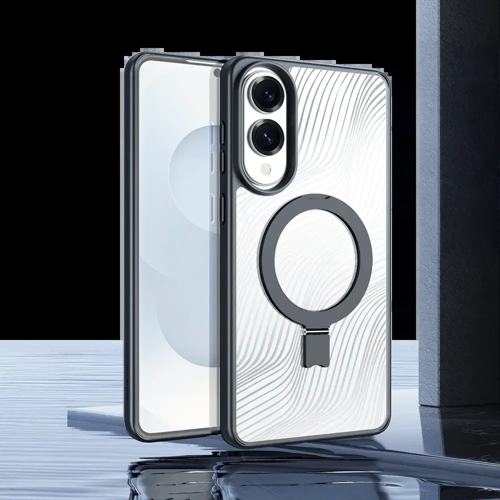 Coque MagSafe avec support – Samsung Galaxy S25 Edge – Dux Ducis Aimo Mag Noir - Vue 3