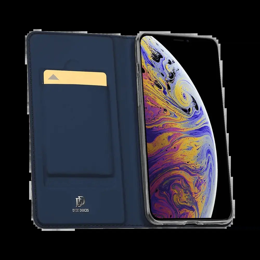 Housse folio iPhone 11 porte-carte – Dux Ducis Skin Pro Bleu - Vue 3