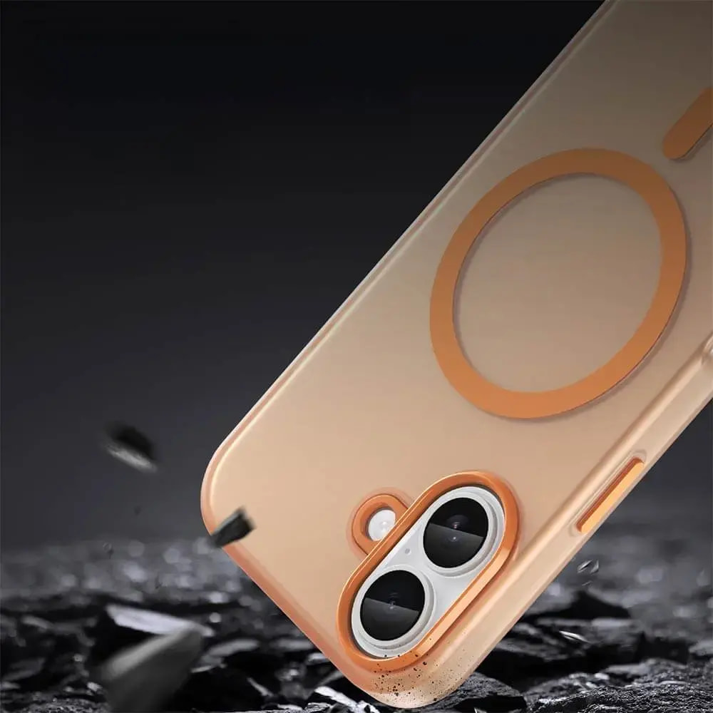 Coque MagSafe bi-matière iPhone 17 - PROTECT MF-006 Orange - Vue 4
