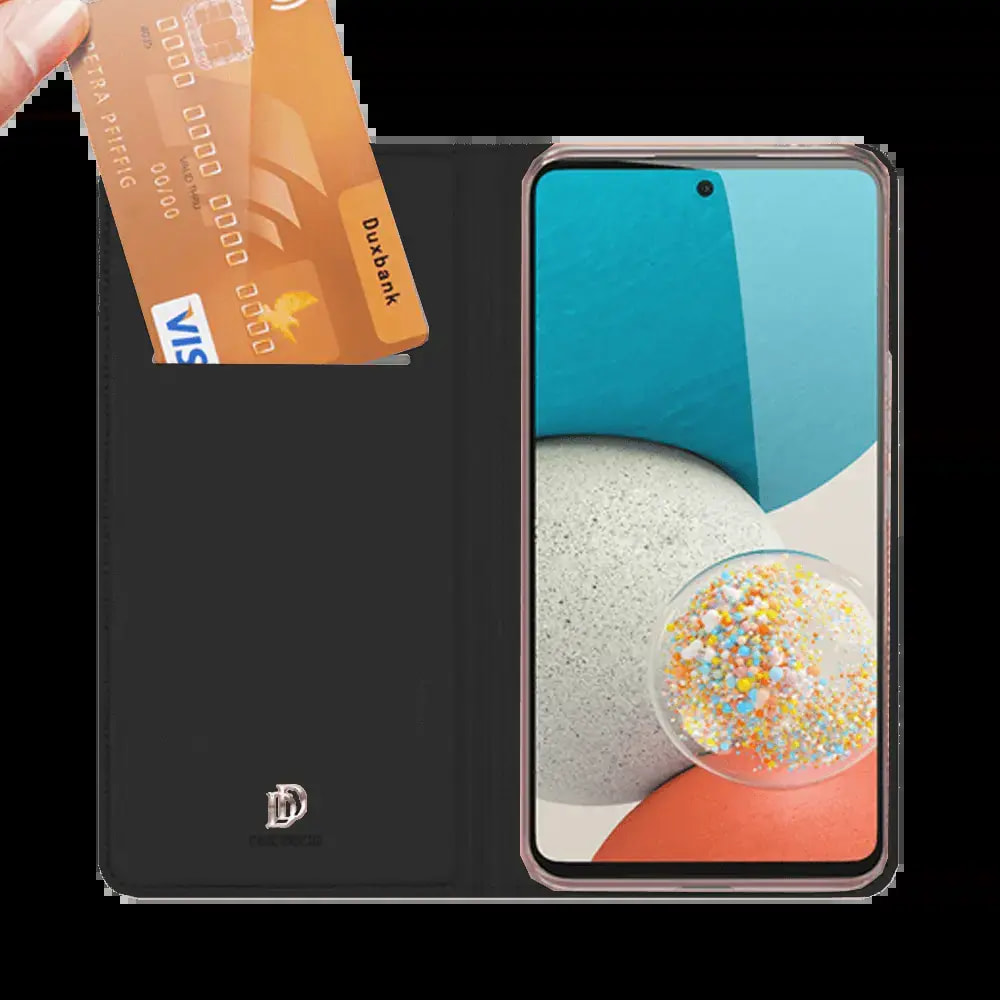 Housse folio Samsung Galaxy A53 porte-carte - Dux Ducis Skin Pro Noir - Vue 2