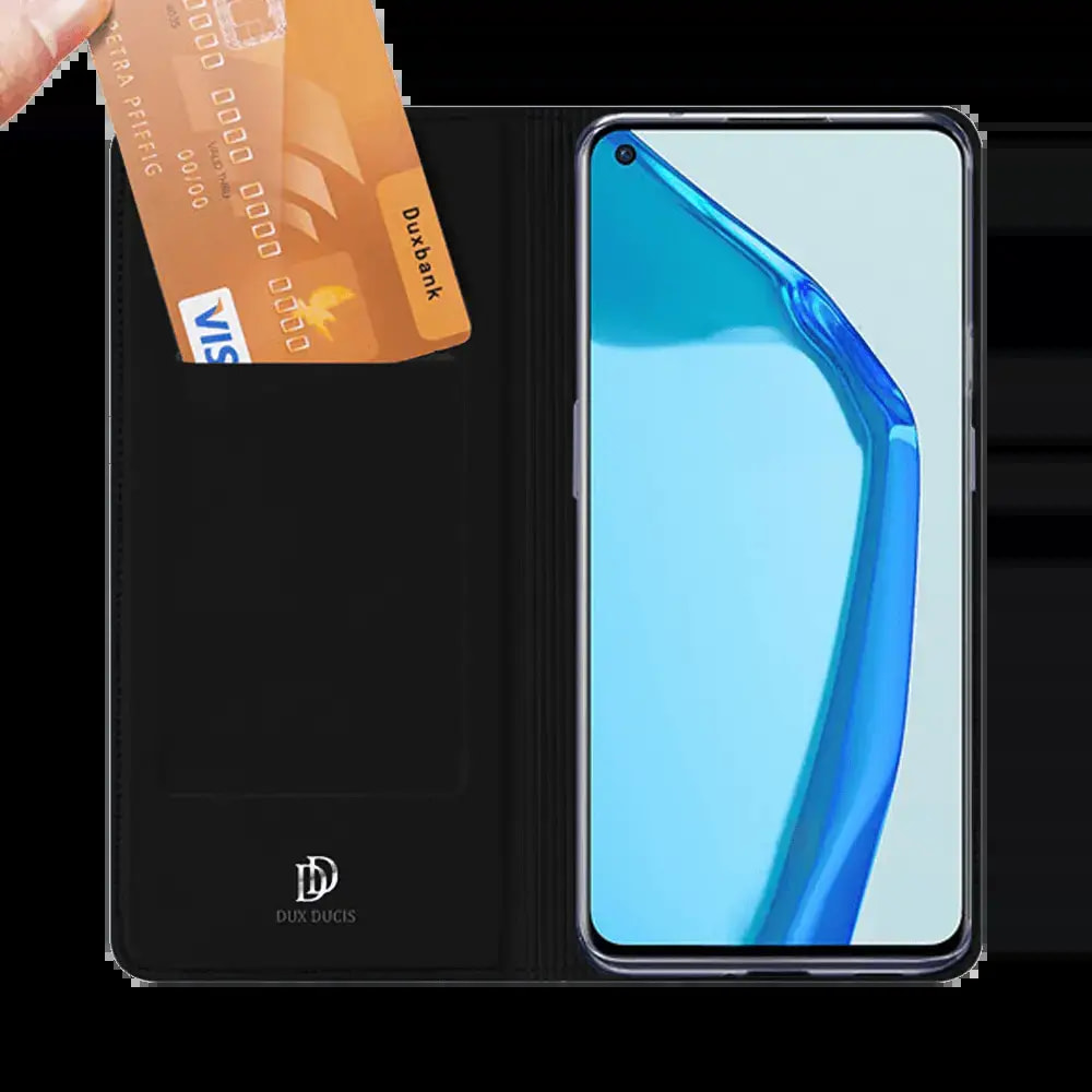 Housse folio OnePlus 9 porte-carte - Dux Ducis Skin Pro Noir - Vue 2