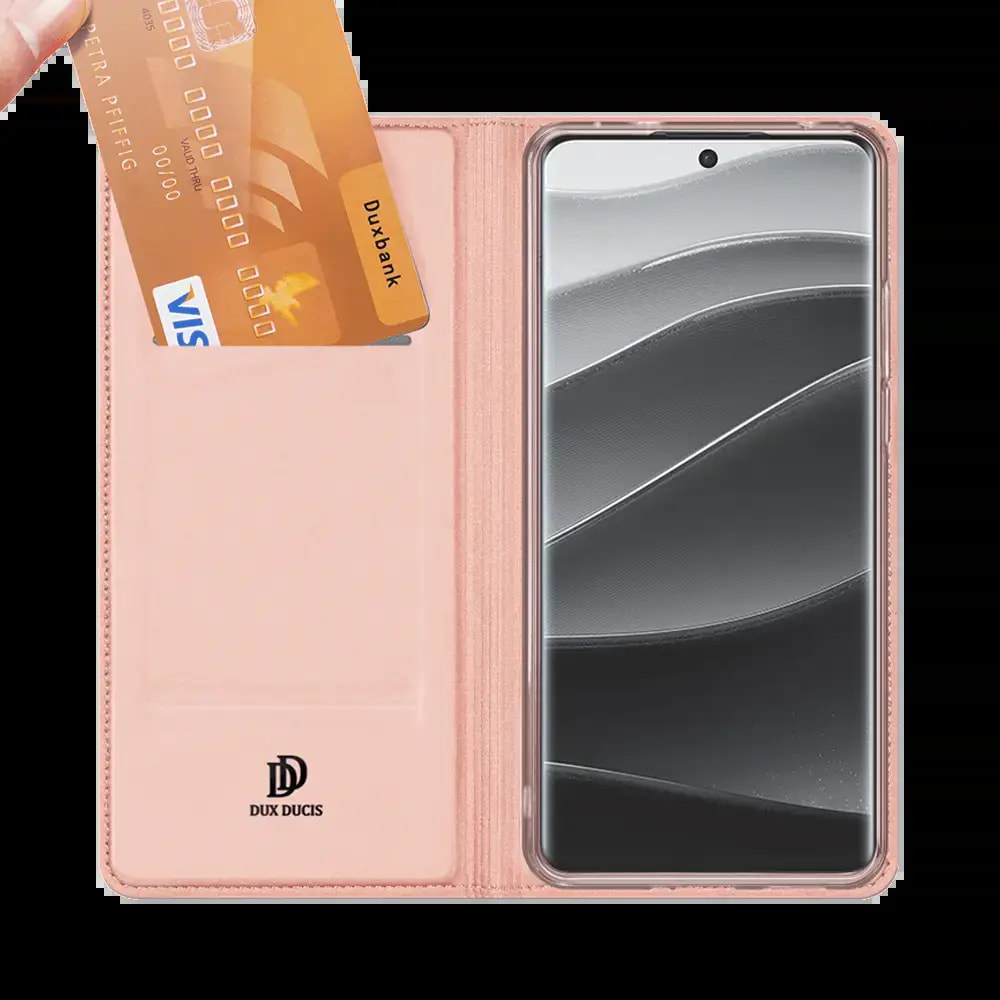 Housse folio Xiaomi Redmi Note 14 Pro+ 5G porte-carte - Dux Ducis Skin Pro Noir - Vue 2