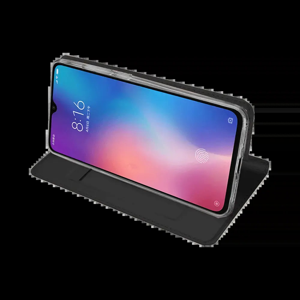 Housse folio Xiaomi Mi 9 Lite porte-carte - Dux Ducis Skin Pro Noir - Vue 4