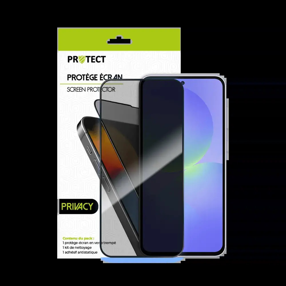 Verre trempé anti-espions  Samsung Galaxy A36 5G / A56 5G protection écran 9H - PROTECT Transparent - Vue 2