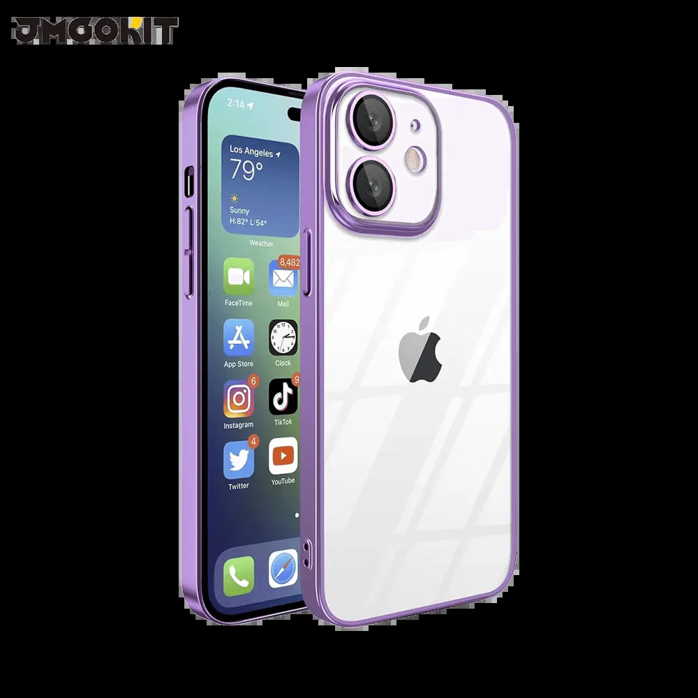 Coque de protection iPhone 12 - JMGOKIT Crystal Glass Violet