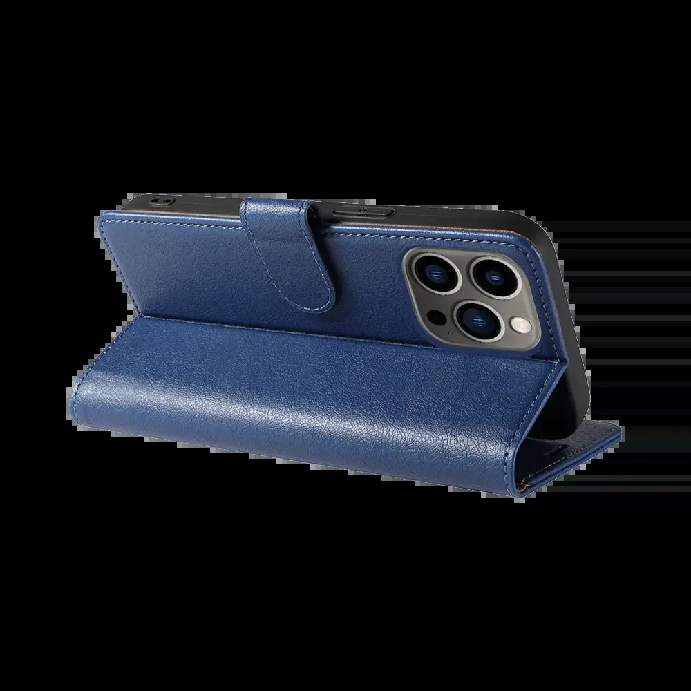 Housse folio anti-RFID iPhone 12 / 12 Pro – PROTECT IP011 Bleu Marine - Vue 2