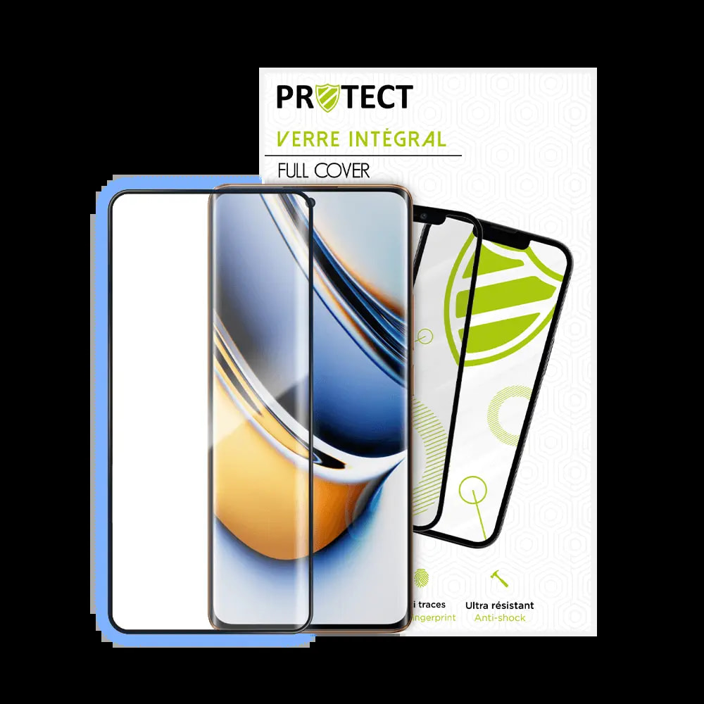 Verre trempé intégral Realme 11 Pro / 11 Pro+ protection écran 9H - PROTECT Noir - Vue 2