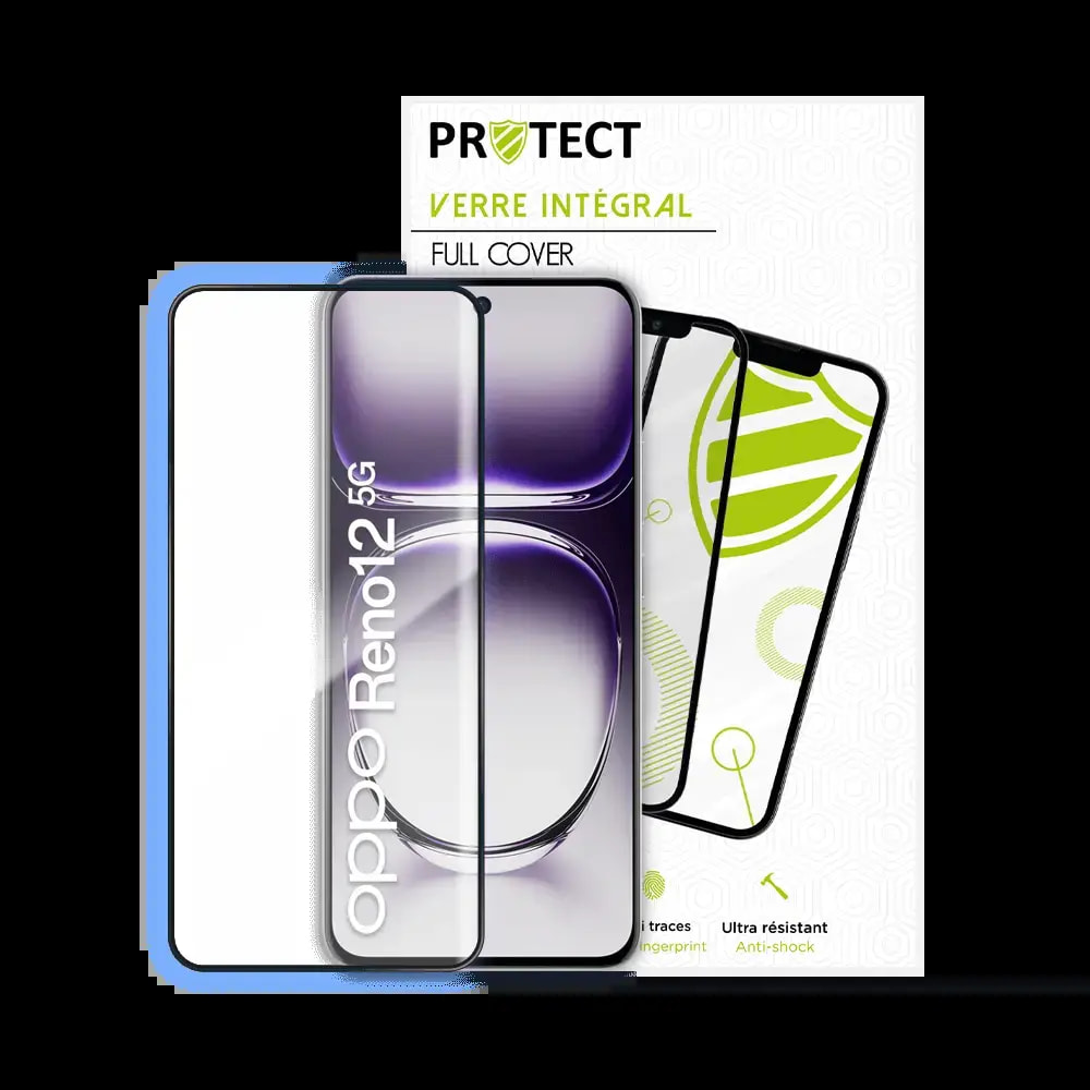 Verre trempé intégral OPPO Reno12 5G protection écran - PROTECT Noir - Vue 2