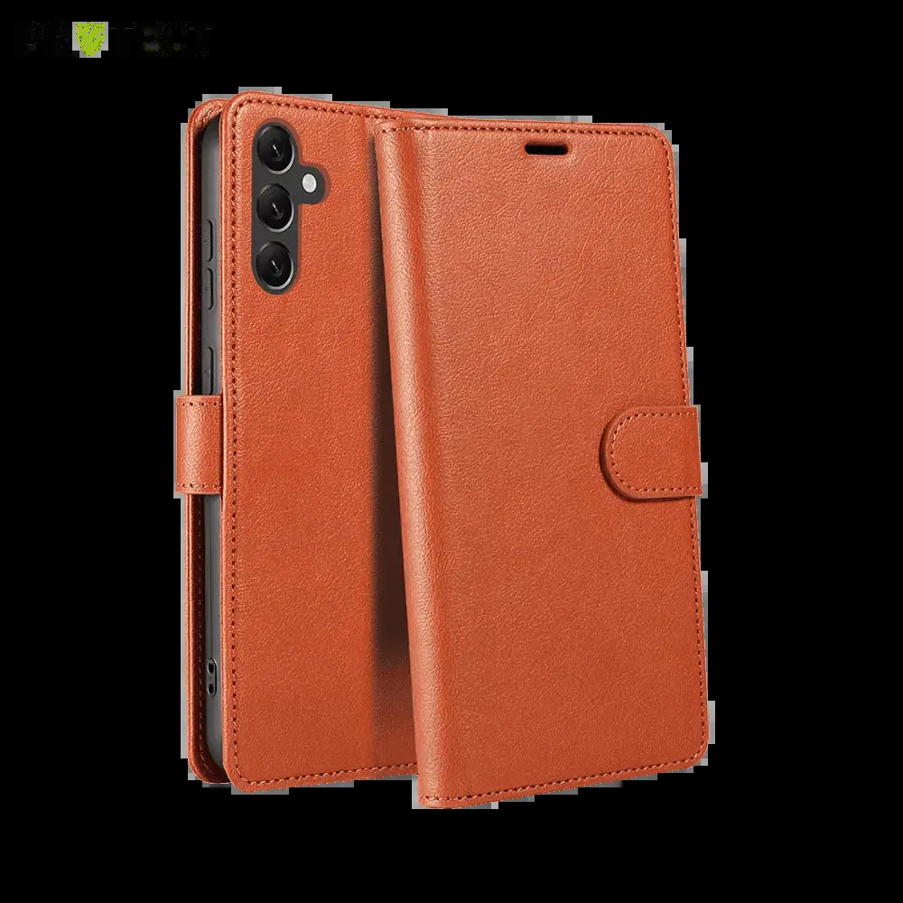 Housse folio anti-RFID Samsung Galaxy A15 5G – PROTECT IP011 Marron 