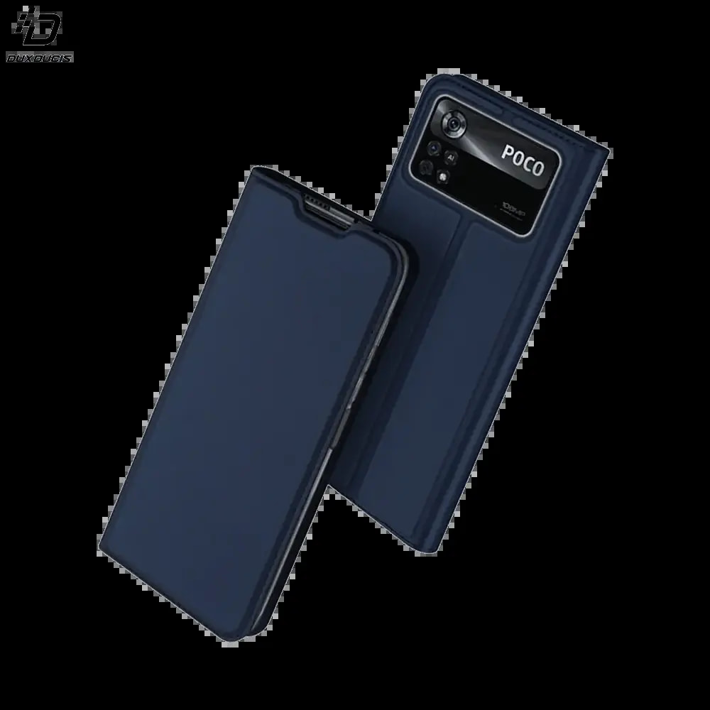 Housse folio Xiaomi Poco X4 Pro 5G porte-carte – Dux Ducis Skin Pro Bleu