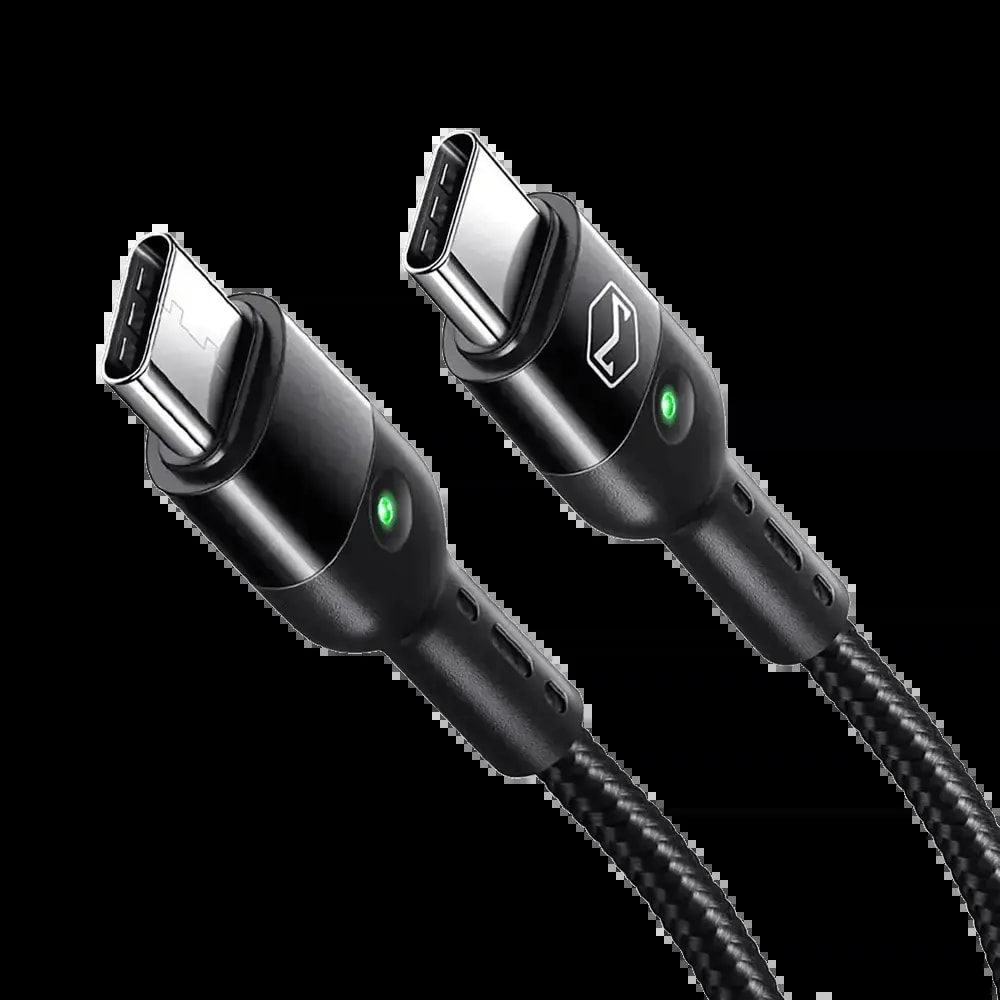 Câble Data USB-C vers USB-C Mcdodo (avec LED) 60W 1.8m Noir - Vue 2