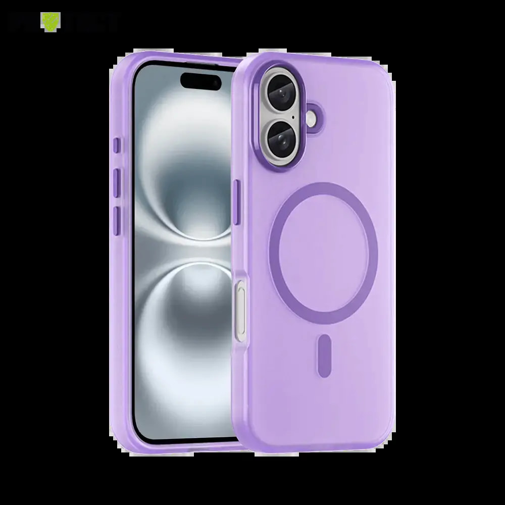Coque MagSafe bi-matière iPhone 16 Plus - PROTECT MF-006 Violet Foncé