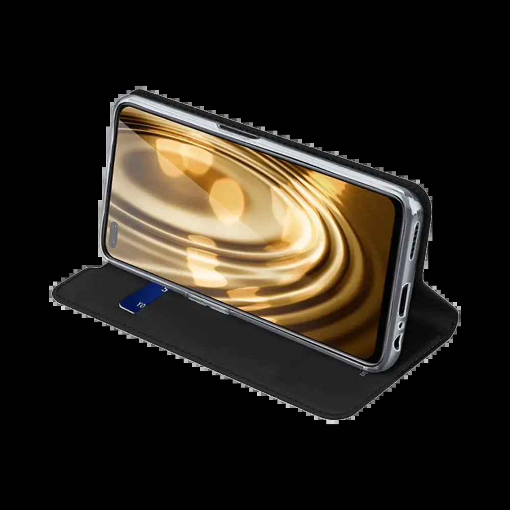 Housse folio Realme 6 Pro porte-carte - Dux Ducis Skin Pro Noir - Vue 4