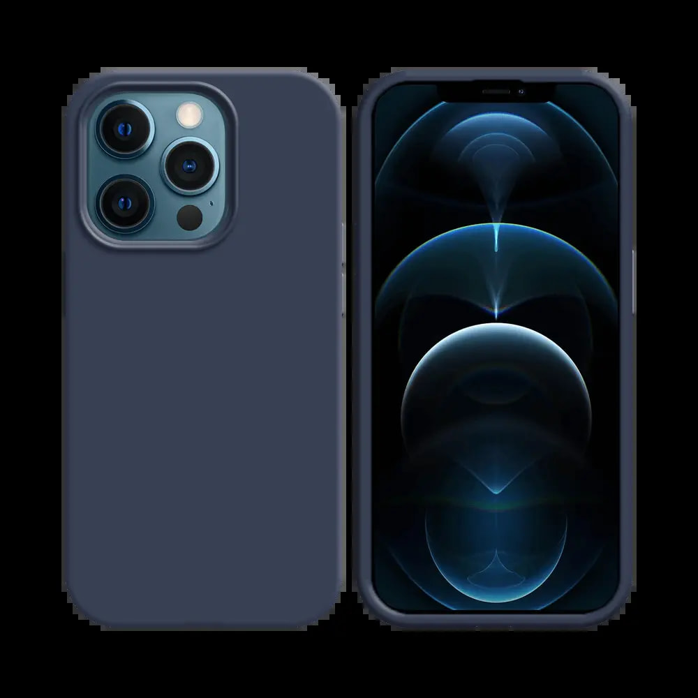 Coque silicone iPhone 12 Pro Max - Bleu