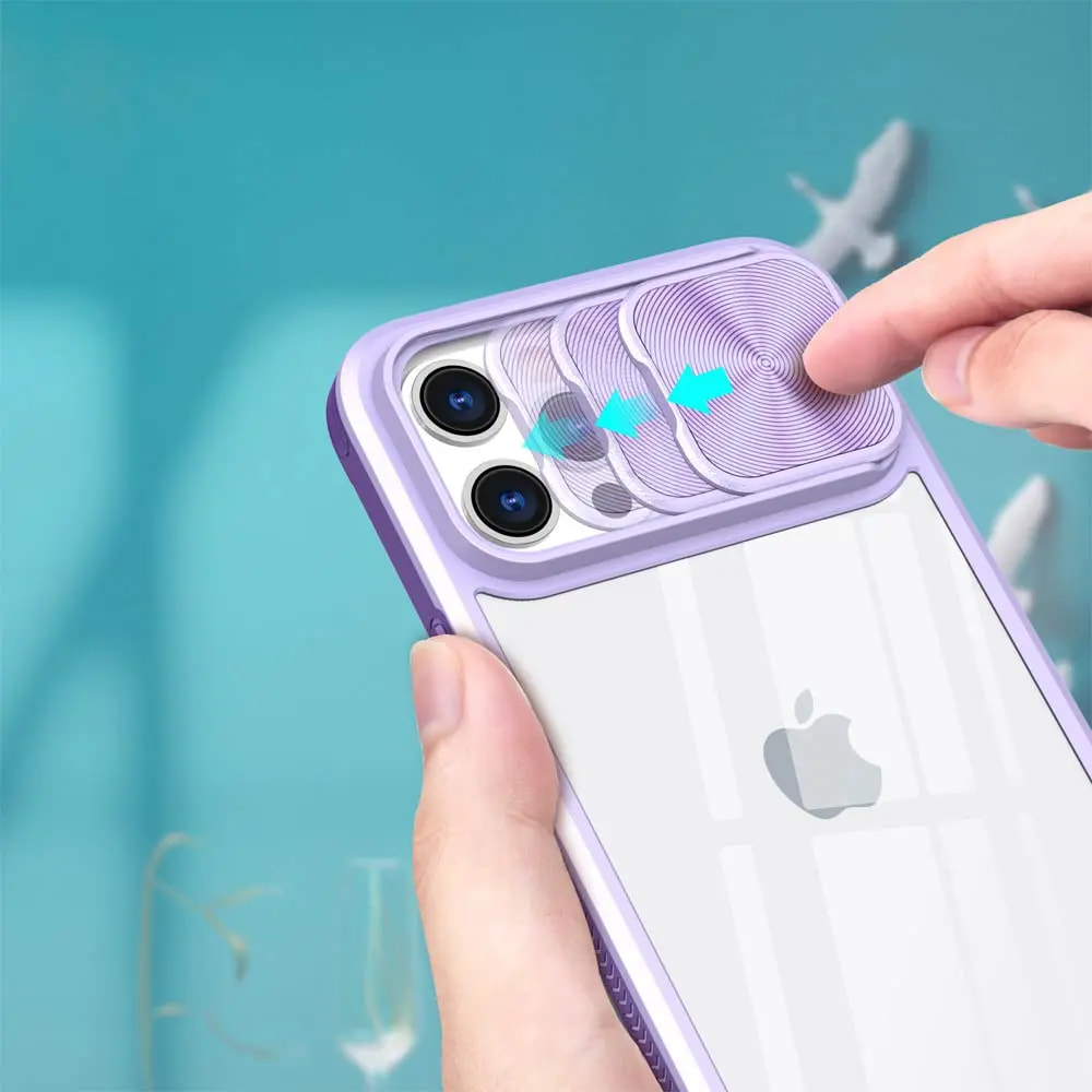 Coque iPhone 12 Pro avec cache caméra - PROTECT IE027 Violet  - Vue 3