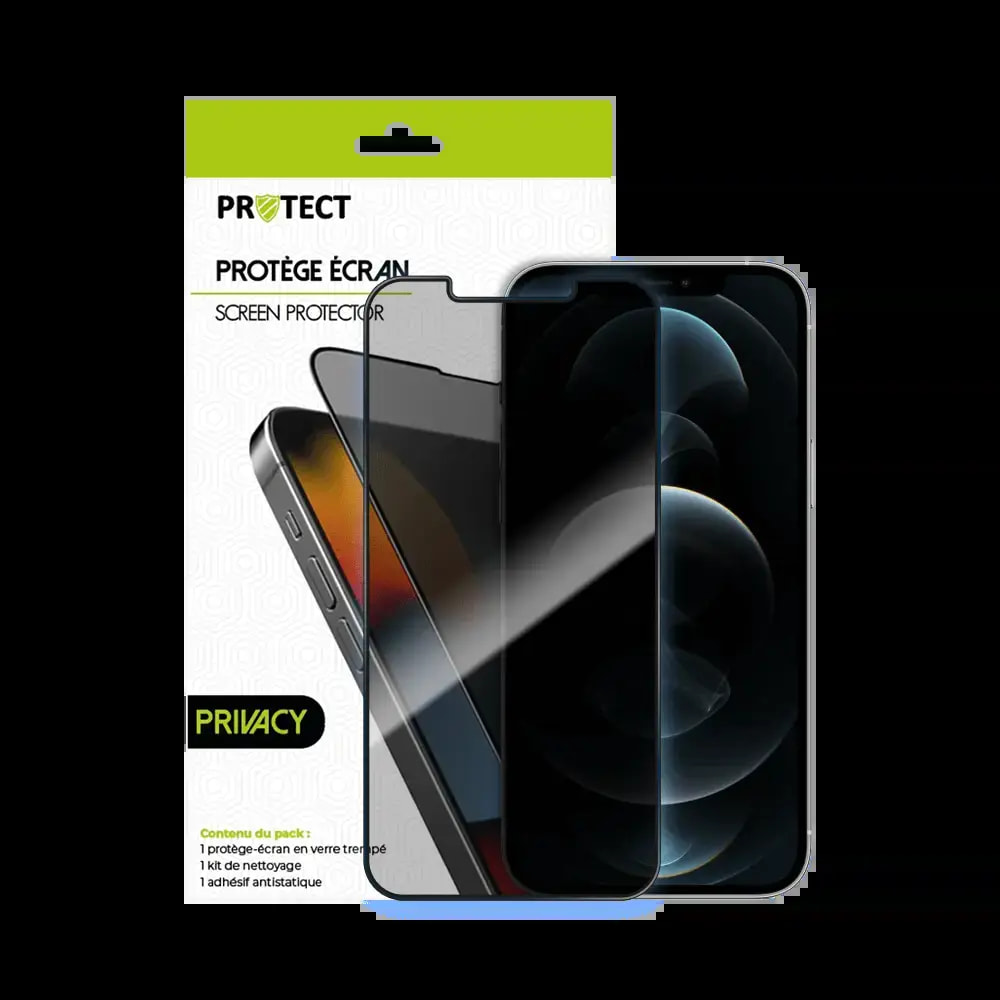 Verre trempé anti-espions iPhone 12 Pro Max protection écran 9H - PROTECT Transparent - Vue 2