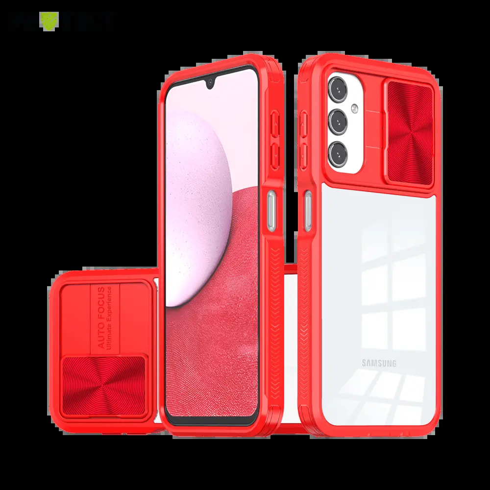 Coque Samsung Galaxy A14 avec cache caméra - PROTECT IE027 Rouge 