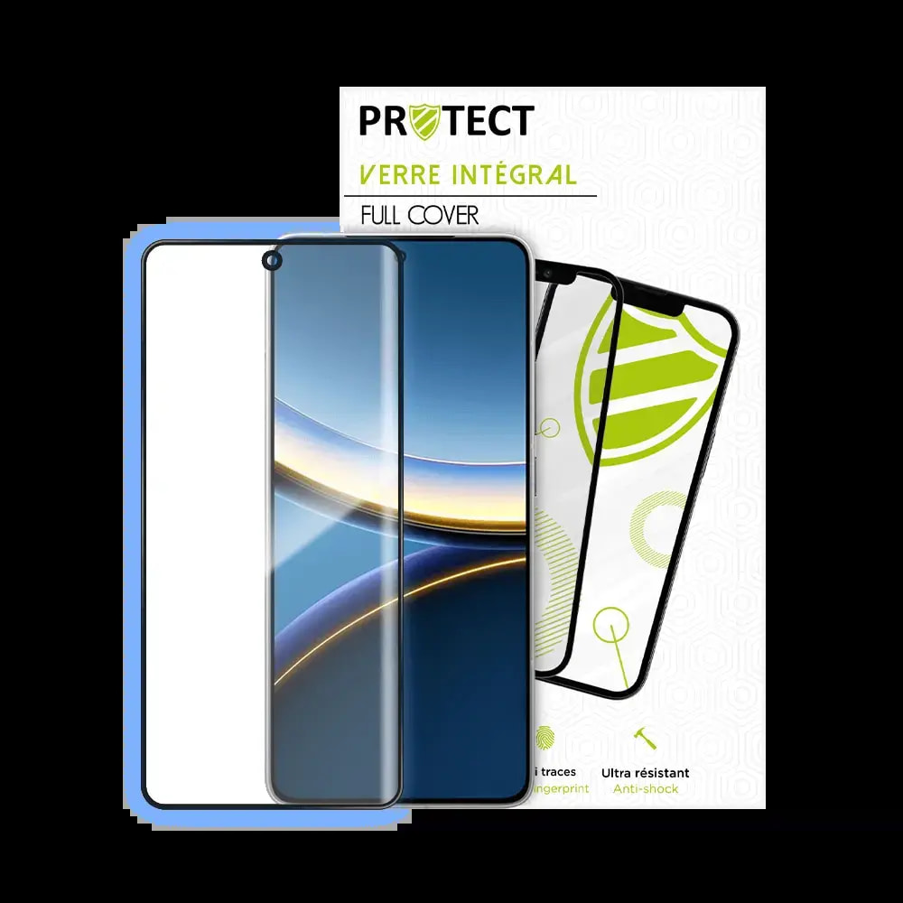 Verre trempé Xiaomi Poco F7 Pro 5G protection écran 9H - PROTECT Noir - Vue 2