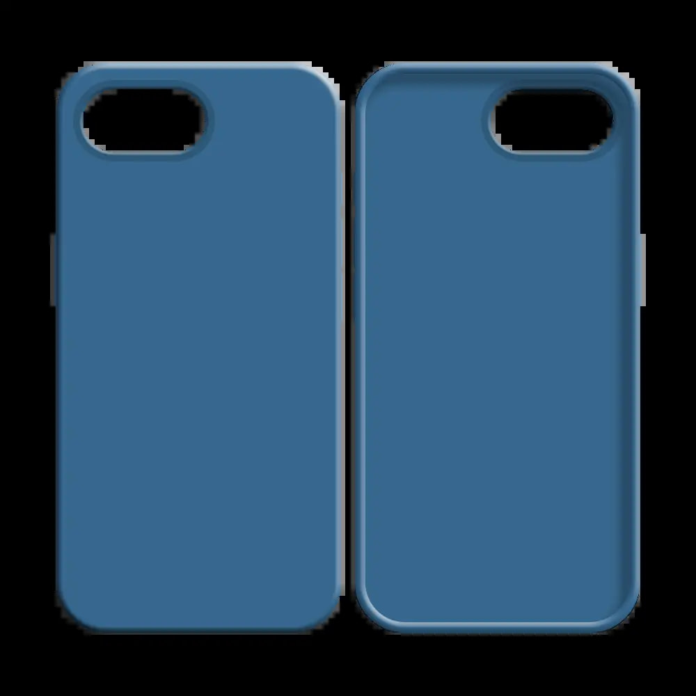 Coque silicone iPhone 16e / iPhone 17e - Bleu Marine - Vue 2