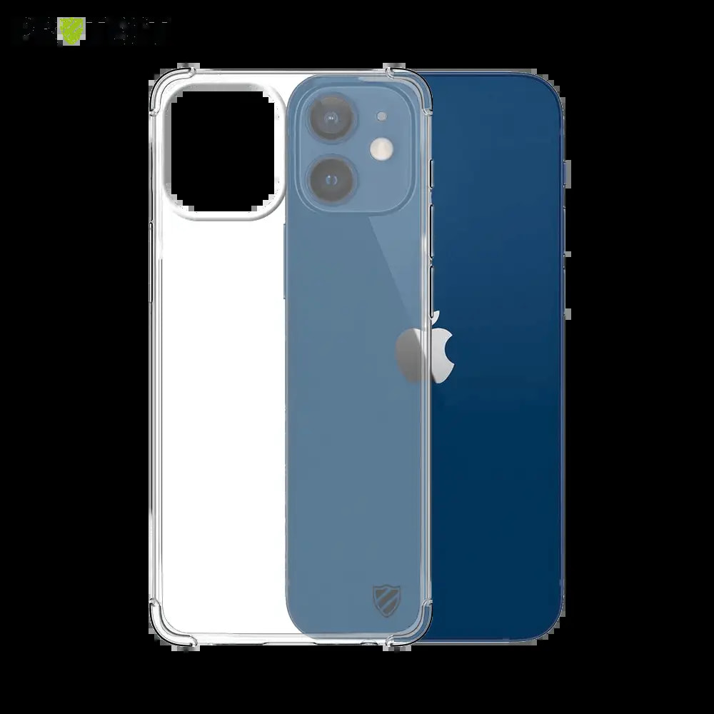 Coque antichoc renforcée transparente iPhone 12 mini - silicone PROTECT