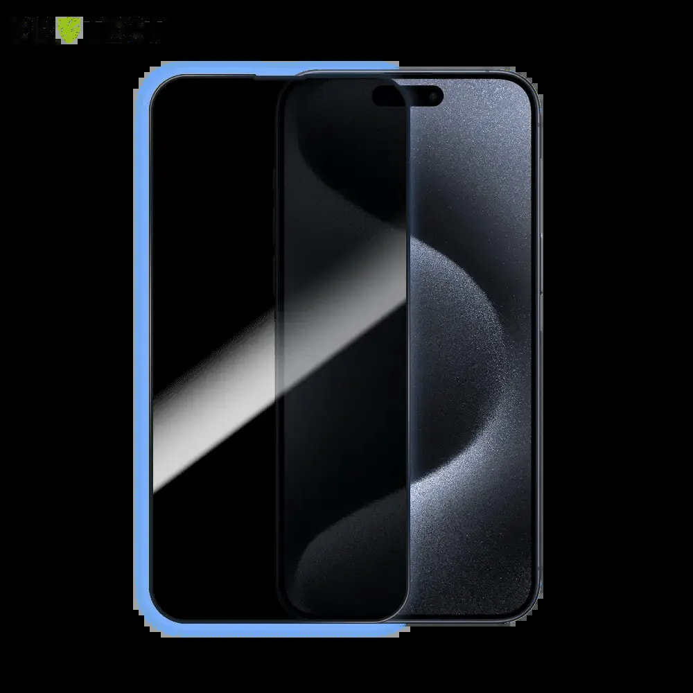 Verre trempé anti-espions iPhone 15 Pro Max protection écran 9H - PROTECT Transparent
