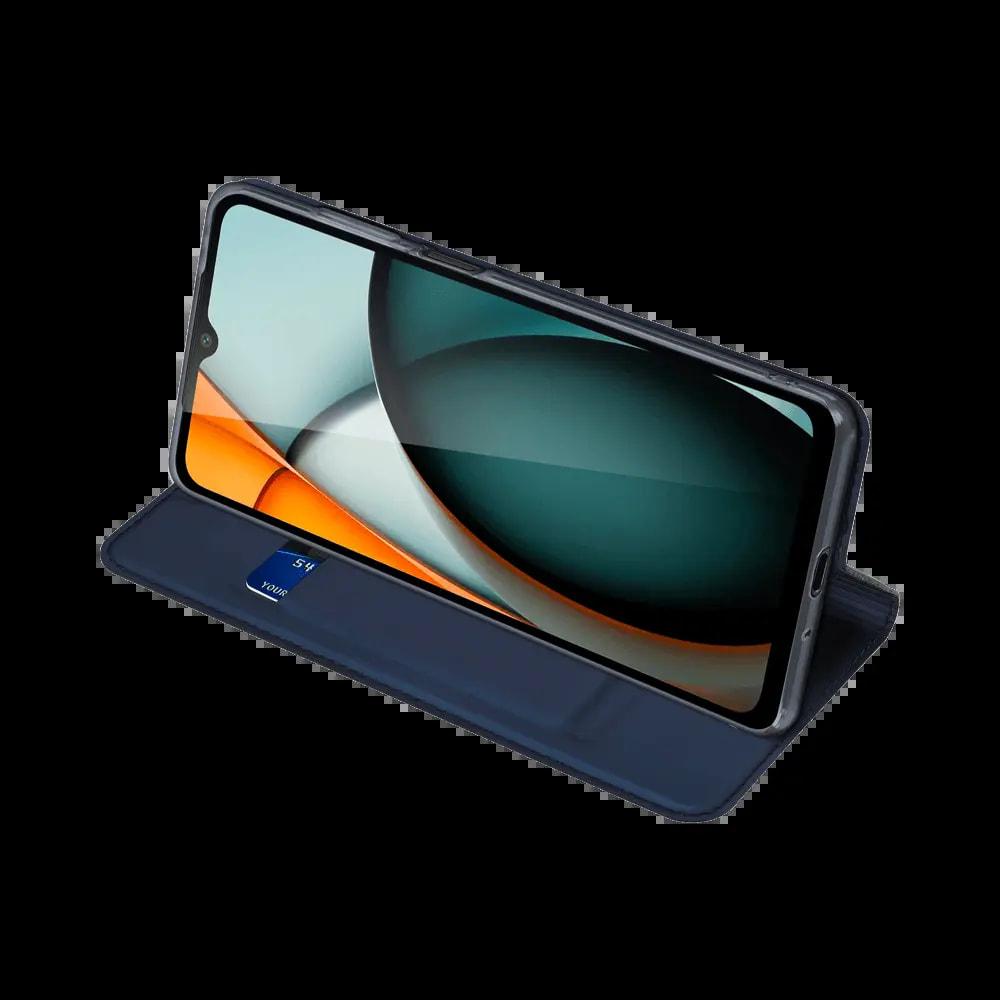 Housse folio Xiaomi Redmi A3 porte-carte - Dux Ducis Skin Pro Noir - Vue 4
