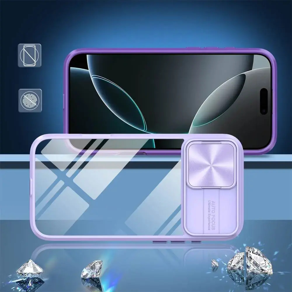 Coque avec cache caméra iPhone 16 Pro Max – PROTECT IE027 Violet  - Vue 2