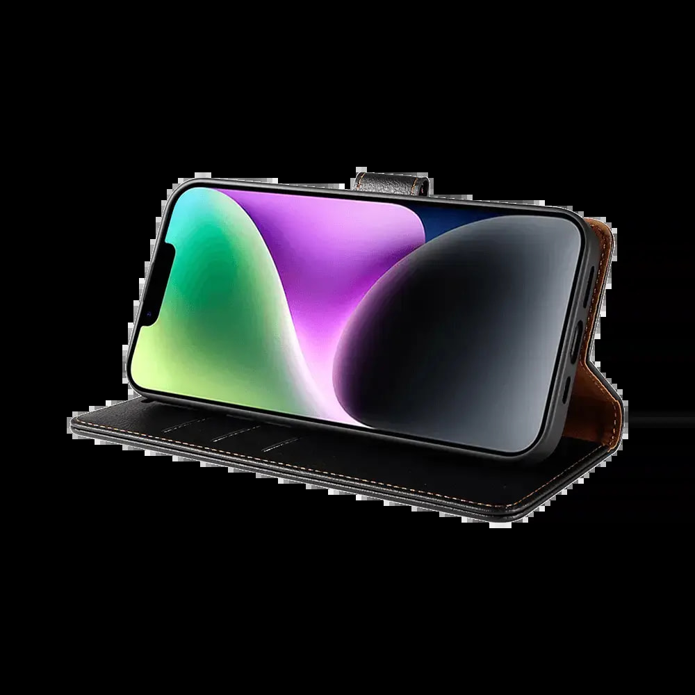 Housse folio anti-RFID iPhone 14 - PROTECT IP011 Noir - Vue 3