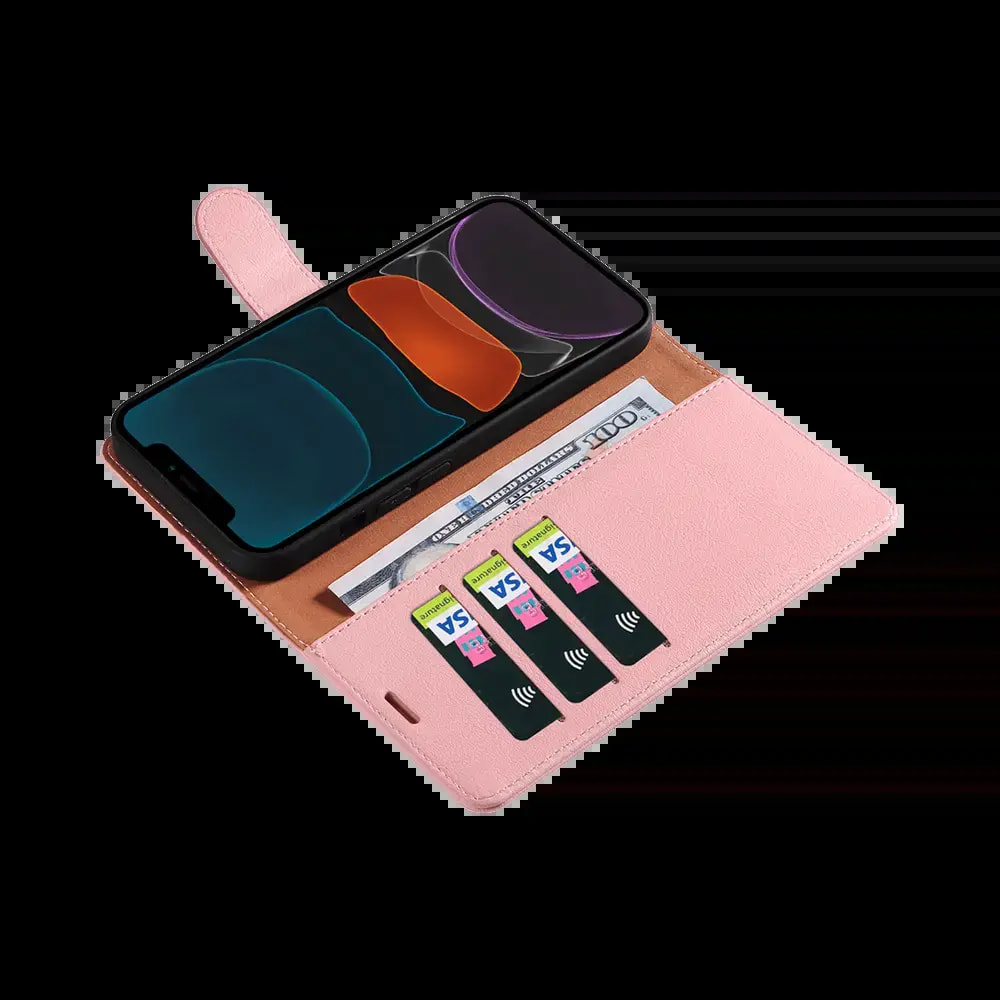 Housse folio anti-RFID iPhone 11 – PROTECT IP011 Rose - Vue 3
