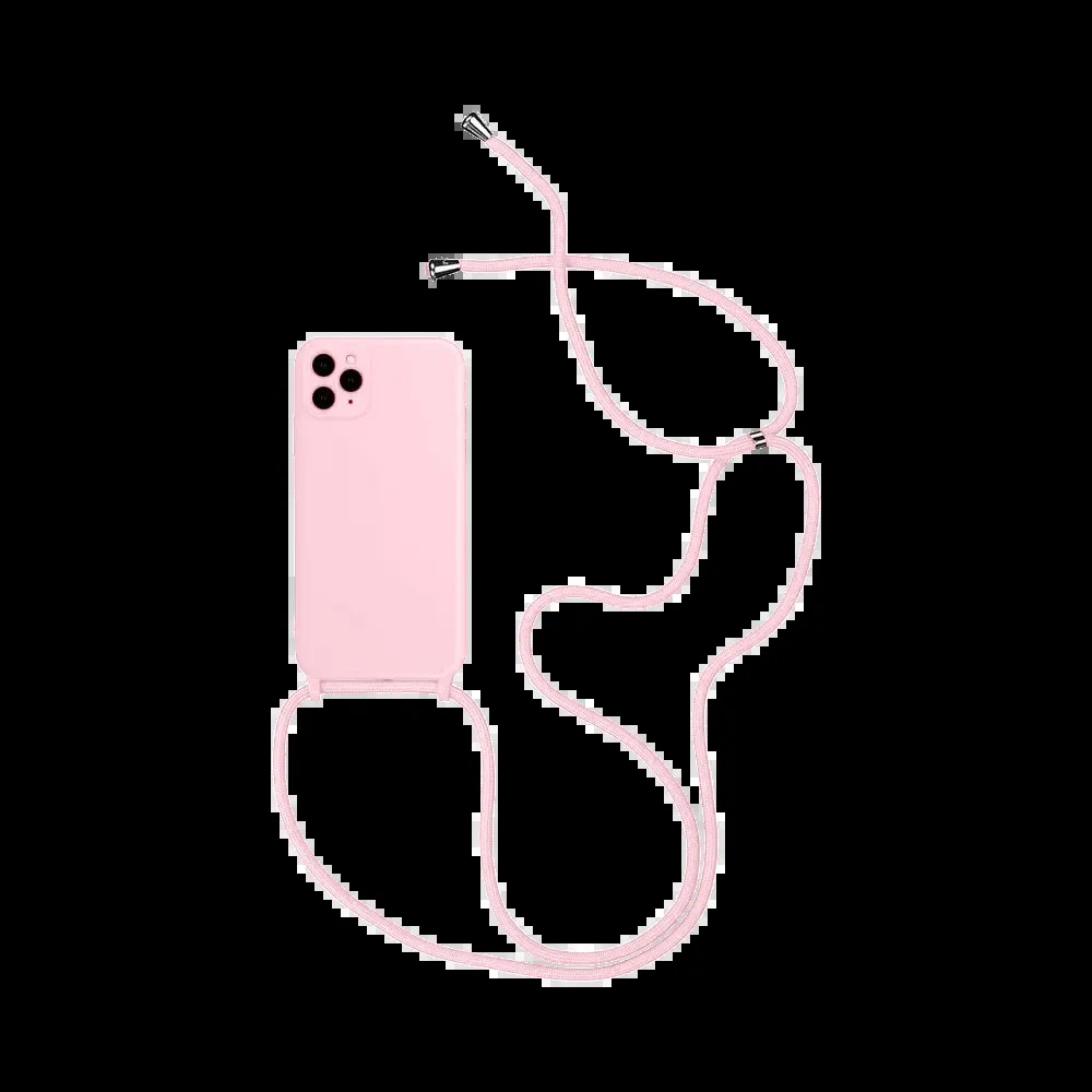 Coque avec cordon réglable silicone iPhone 13 Pro Max - Rose