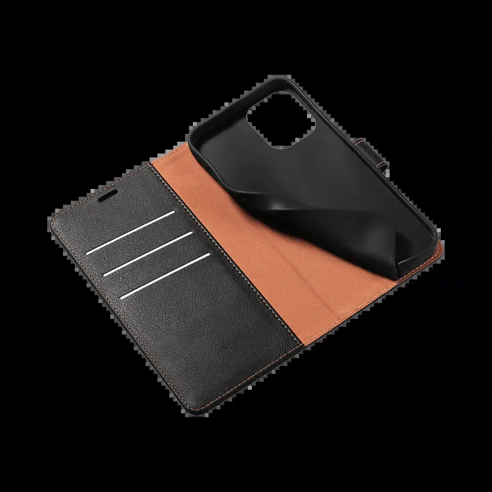 Housse folio anti-RFID iPhone 12 / 12 Pro – PROTECT IP011 Noir - Vue 4