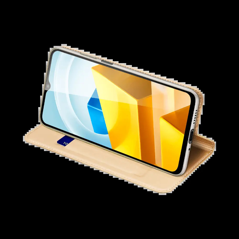 Housse folio Xiaomi Poco M5 porte-carte - Dux Ducis Skin Pro Noir - Vue 4