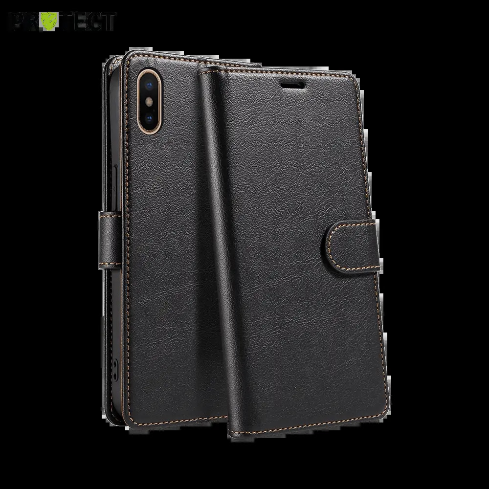 Housse folio anti-RFID iPhone X / XS – PROTECT IP011 Noir
