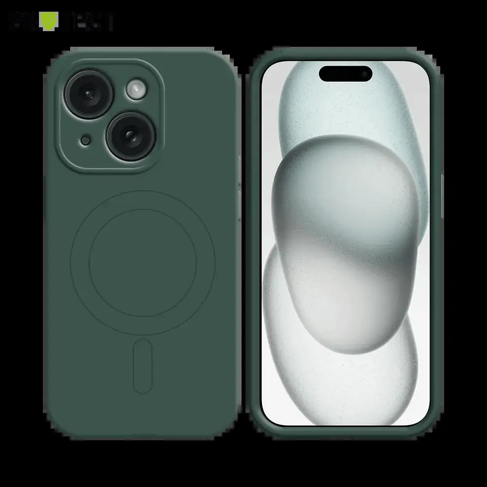 Coque de Protection PROTECT IZ001 pour Apple iPhone 15 Plus MagSafe Vert Foncé