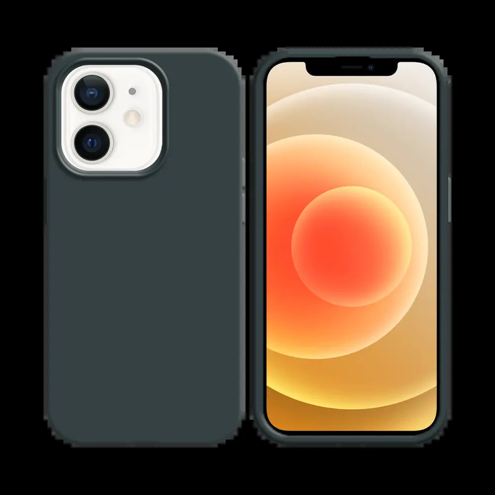 Coque silicone iPhone 12 mini - Noir