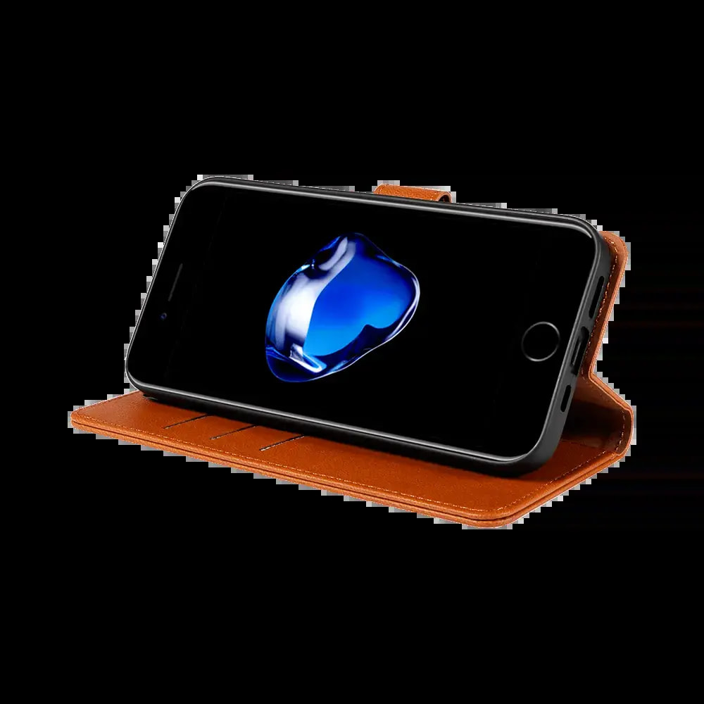 Housse folio anti-RFID iPhone 6 / 6S - PROTECT IP011 Marron - Vue 3