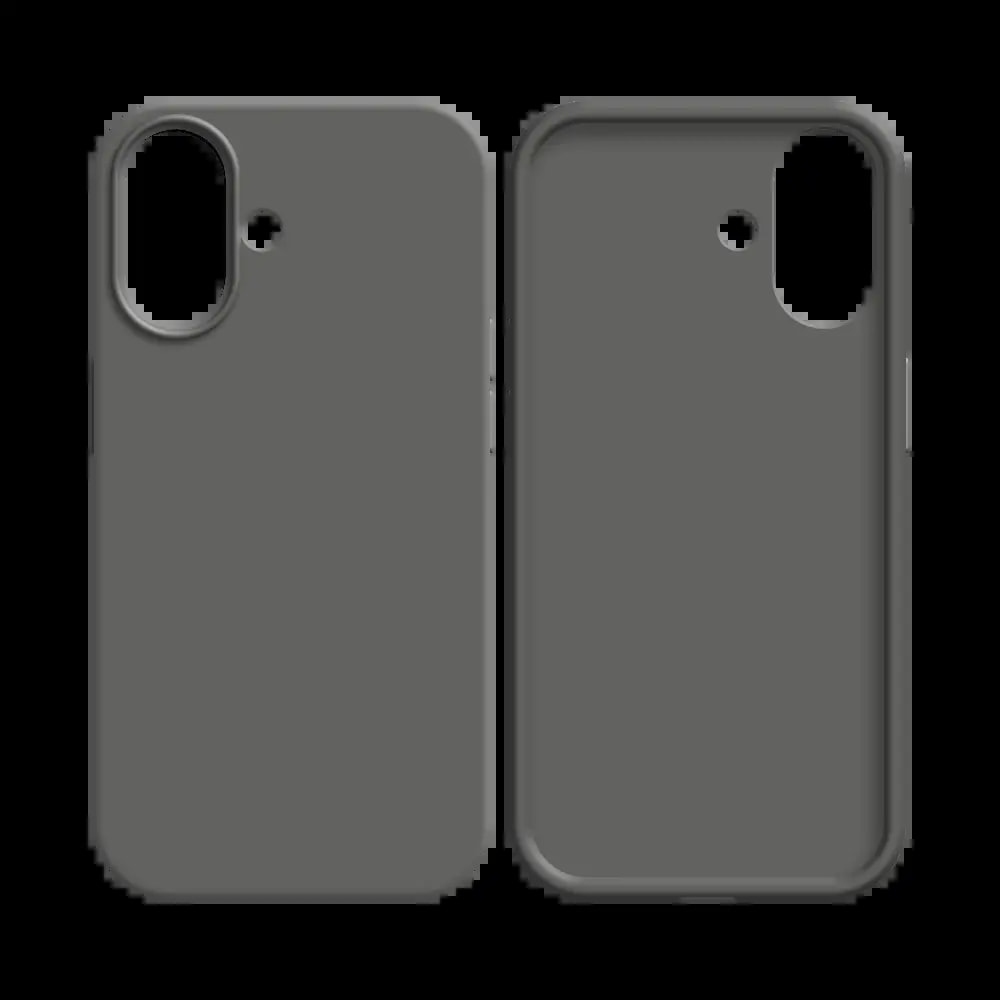 Coque silicone iPhone 16 Plus - Gris Foncé - Vue 2