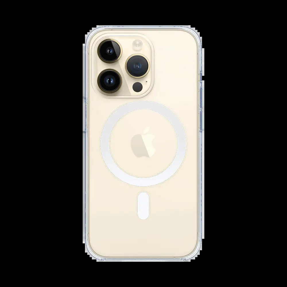Coque MagSafe silicone transparente iPhone 14 Pro - Vue 2