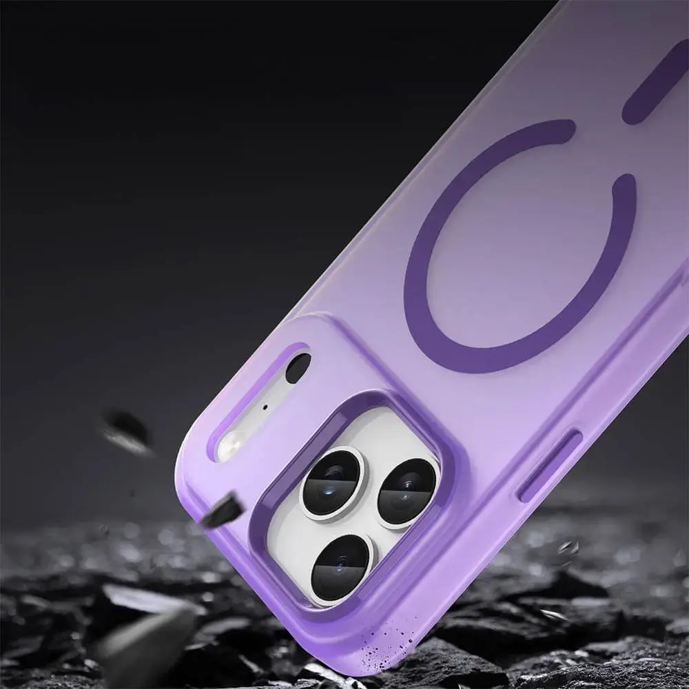 Coque MagSafe bi-matière iPhone 17 Pro - PROTECT MF-006 Violet Foncé - Vue 4