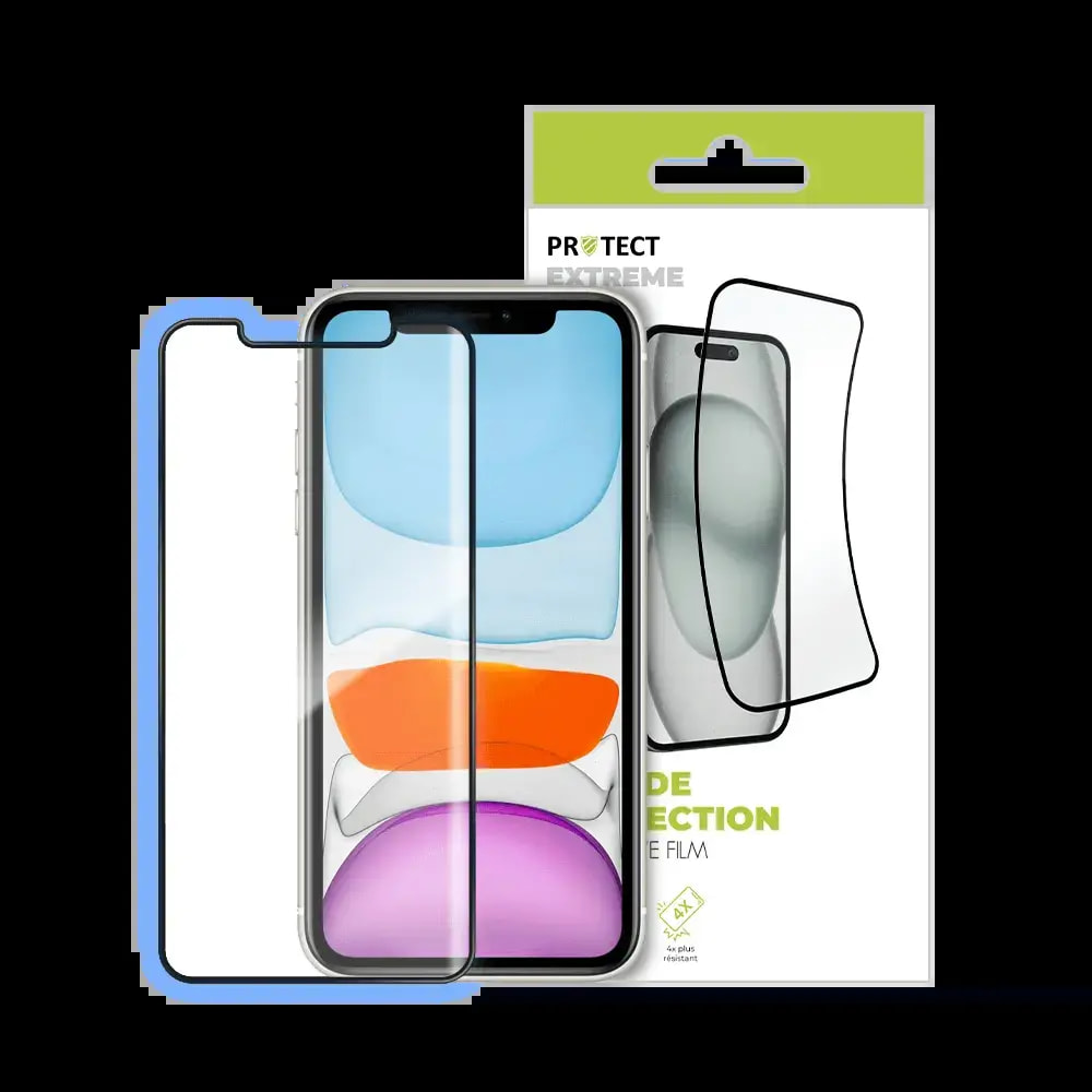 Film de protection extrême 7H iPhone 11 / XR - PROTECT Transparent - Vue 3